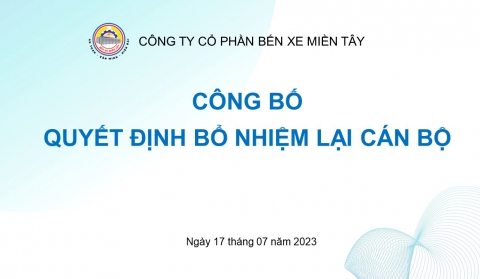 LỄ CÔNG BỐ QUYẾT ĐỊNH BỔ NHIỆM LẠI CÁN BỘ NĂM 2023